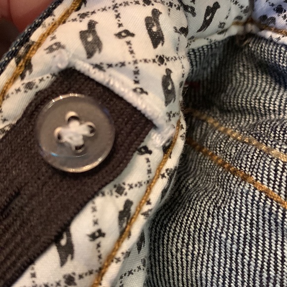 Tony Hawk size 7 dark denim cotton blue jeans boy’s straight leg button zip - Picture 9 of 9